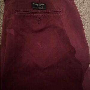 Banana Republic Mason Athletic Tapered Fit Stretch Chinos Bordeaux 34x34